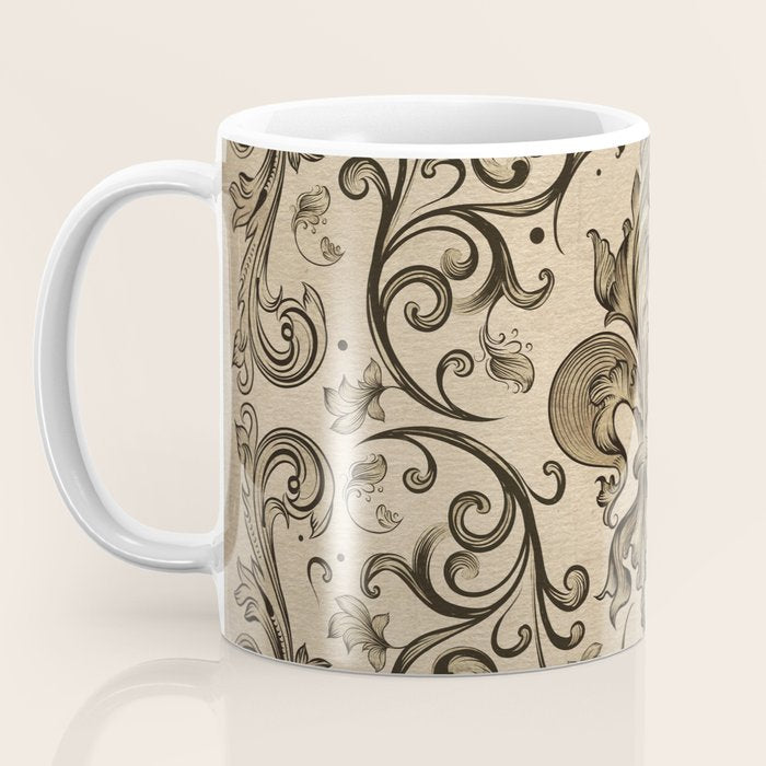 Vintage Fleur-de-lis ornament  Coffee Mug Gallery Image 3