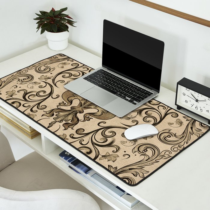 Vintage Fleur-de-lis ornament  Desk Mat Gallery Image 2