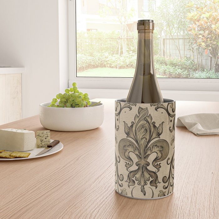 Vintage Fleur-de-lis ornament  Wine Chiller Gallery Image 4
