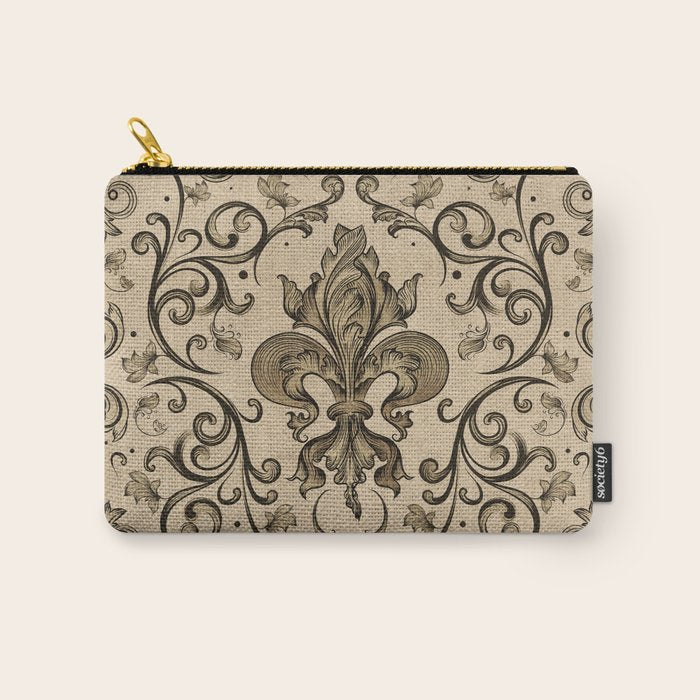 Vintage Fleur-de-lis ornament  Carry All Pouch Gallery Image 1