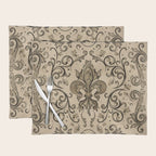Vintage Fleur-de-lis ornament  Placemat Gallery Image 1