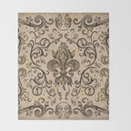 Vintage Fleur-de-lis ornament  Throw Blanket Gallery Image 2