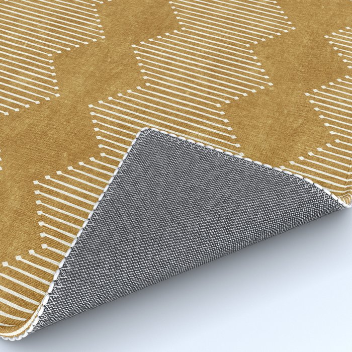 mudcloth diamonds - mustard Rug Gallery Image 4