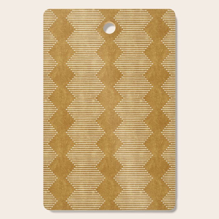 mudcloth diamonds - mustard Cutting Board Gallery Image 1