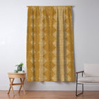 mudcloth diamonds - mustard Window Curtain Gallery Image 5