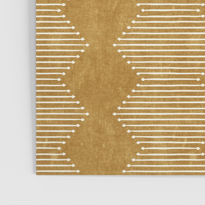 mudcloth diamonds - mustard Poster Gallery Image 3