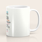 Good vibes quote, more sleep, dreaming, road trips, love, fun, happy life, lettering, laughter Coffee Mug Gallery Image 1