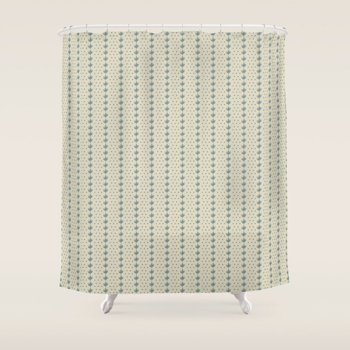 Coastal Botanical Dots Shower Curtain Gallery Image 1