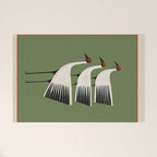 Striped Bird Trio Welcome Mat Gallery Image 1