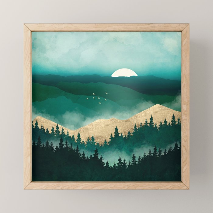 Summer Forest Mist Mini Art Print Gallery Image 1