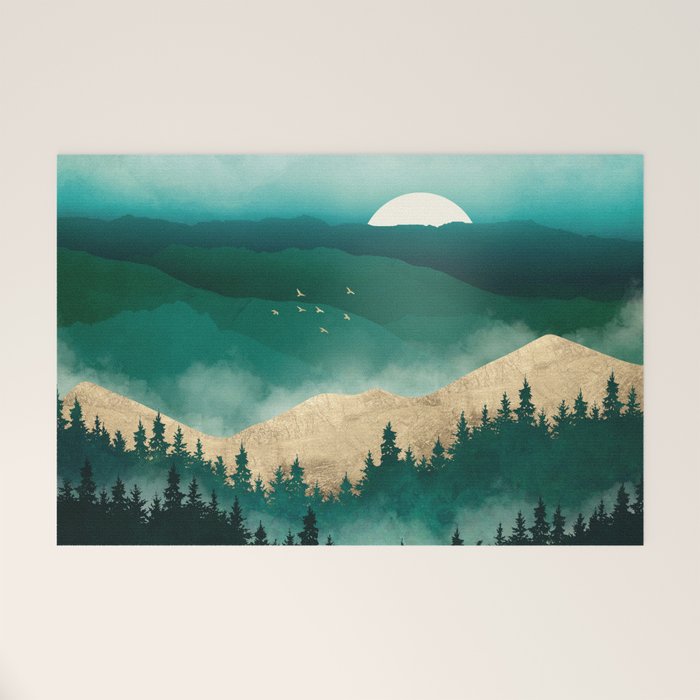 Summer Forest Mist Welcome Mat Gallery Image 1