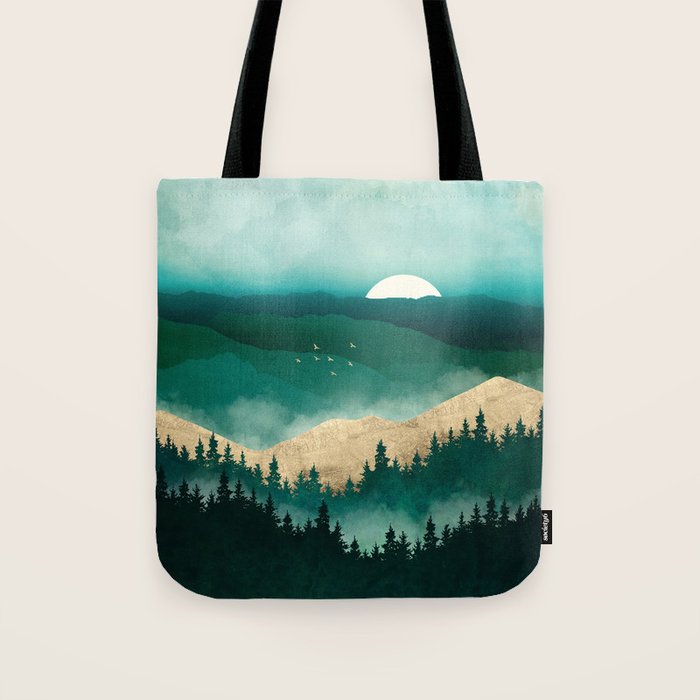 Summer Forest Mist Tote Bag Gallery Image 1
