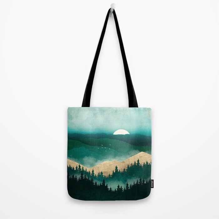 Summer Forest Mist Tote Bag Gallery Image 2