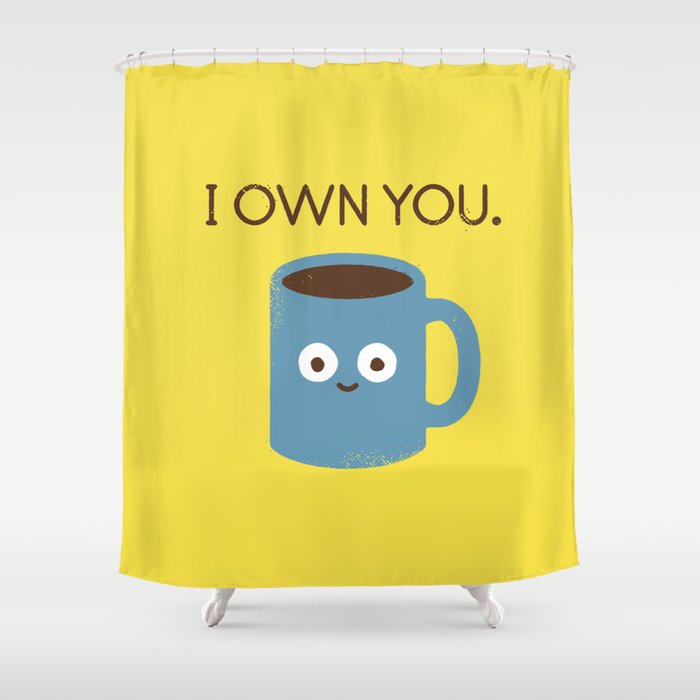 Coffee Talk Shower Curtain Gallery Image 1
