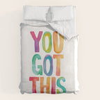 You Got This Rainbow Watercolor Duvet Cover Gallery Image 6