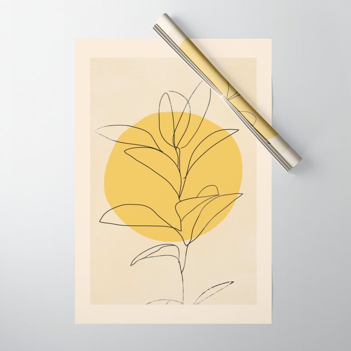 Abstract Art /Minimal Plant 3/2 Wrapping Paper Gallery Image 1