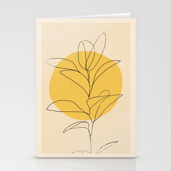 Abstract Art /Minimal Plant 3/2 Stationery Card Gallery Image 2
