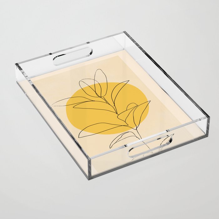 Abstract Art /Minimal Plant 3/2 Acrylic Tray Gallery Image 1