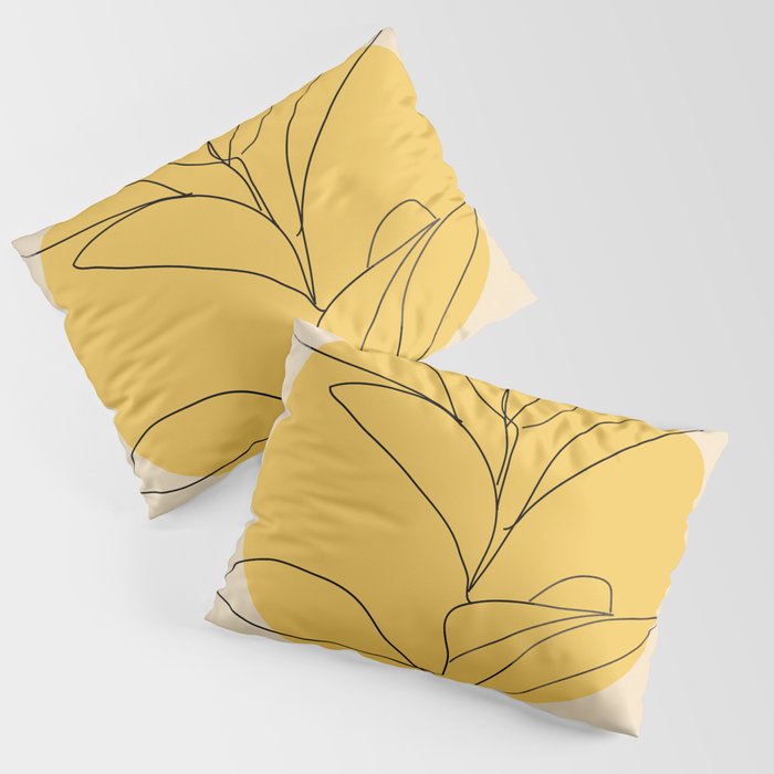 Abstract Art /Minimal Plant 3/2 Pillow Sham Gallery Image 1