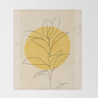 Abstract Art /Minimal Plant 3/2 Throw Blanket Gallery Image 2