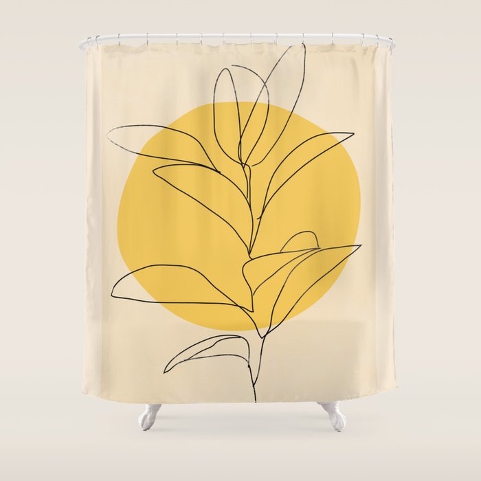Abstract Art /Minimal Plant 3/2 Shower Curtain Gallery Image 1