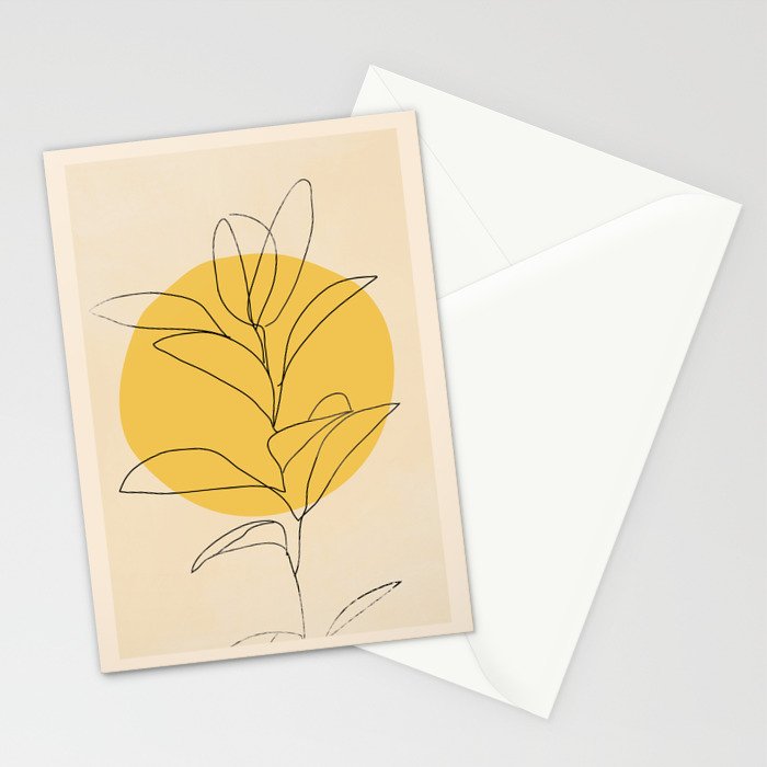 Abstract Art /Minimal Plant 3/2 Stationery Card Gallery Image 2