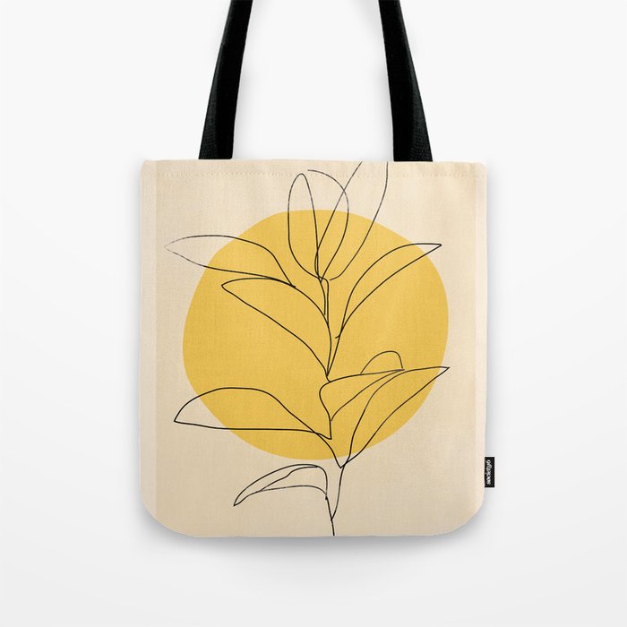 Abstract Art /Minimal Plant 3/2 Tote Bag Gallery Image 1