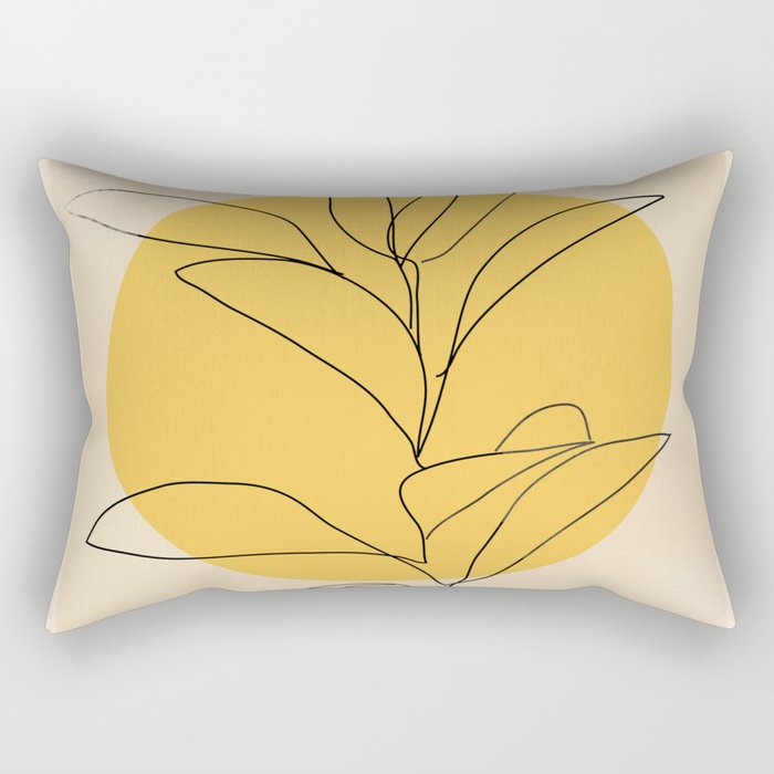 Abstract Art /Minimal Plant 3/2 Rectangular Pillow Gallery Image 2