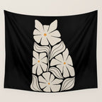 Cat and Plant 83 Wall Tapestry Gallery Image 4