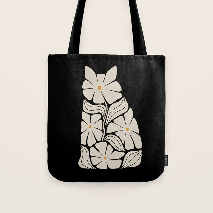 Cat and Plant 83 Tote Bag Gallery Image 1
