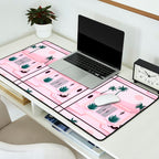 Palm Springs Home â Blush & Teal Desk Mat Gallery Image 2
