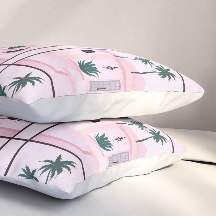 Palm Springs Home â Blush & Teal Pillow Sham Gallery Image 3