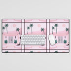 Palm Springs Home â Blush & Teal Desk Mat Gallery Image 1
