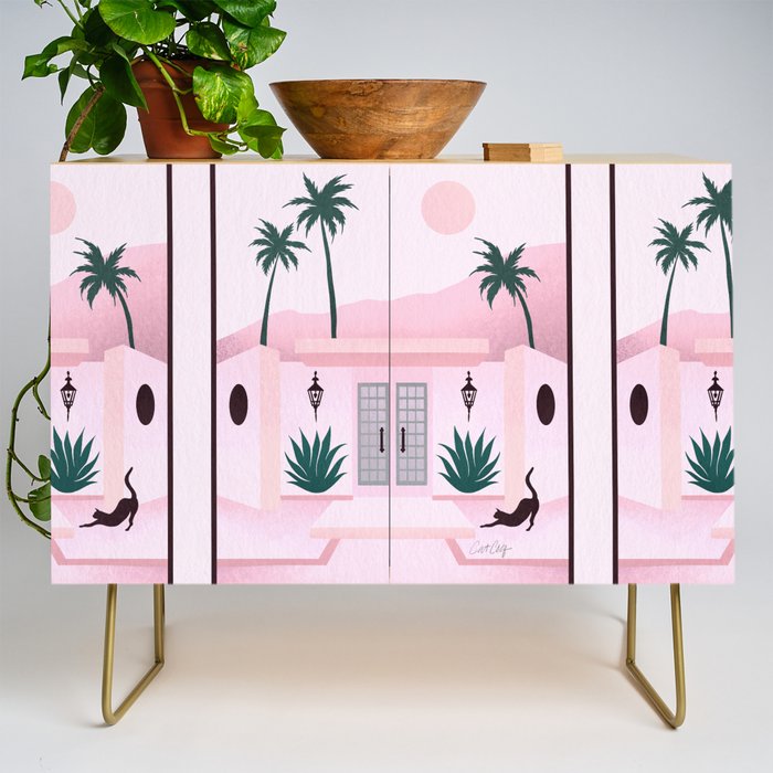 Palm Springs Home â Blush & Teal Credenza Gallery Image 1