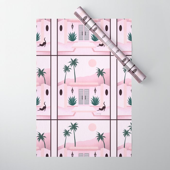 Palm Springs Home â Blush & Teal Wrapping Paper Gallery Image 1