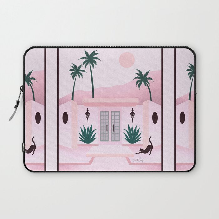 Palm Springs Home â Blush & Teal Laptop Sleeve Gallery Image 1