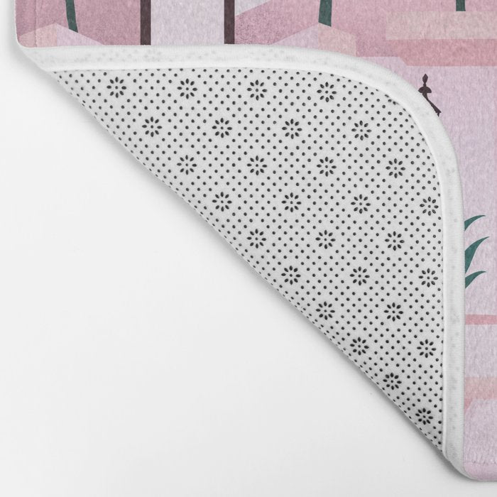 Palm Springs Home â Blush & Teal Bath Mat Gallery Image 2