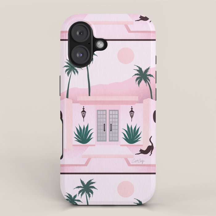 Palm Springs Home â Blush & Teal iPhone Case Gallery Image 1