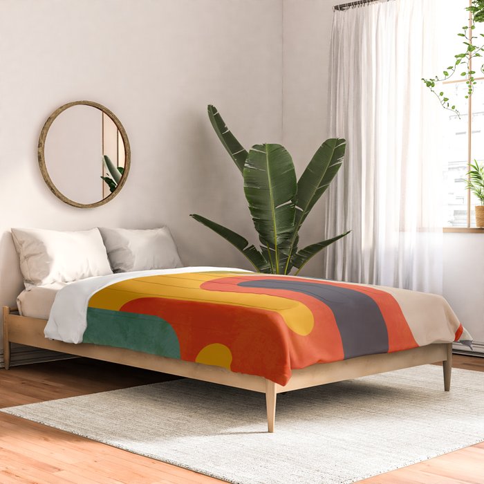 geometry vintage abstract art Comforter Gallery Image 2