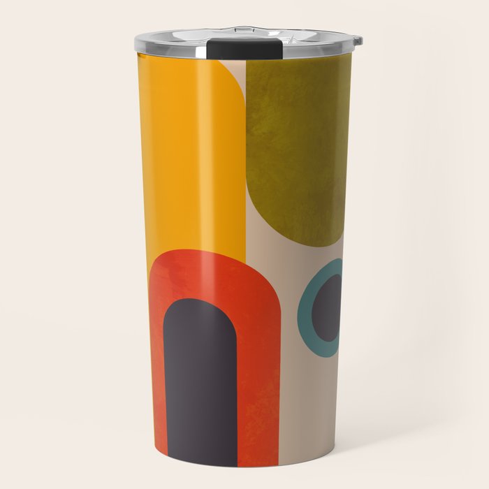 geometry vintage abstract art Travel Mug Gallery Image 1