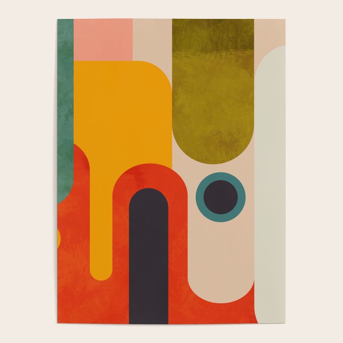 geometry vintage abstract art Poster Gallery Image 1