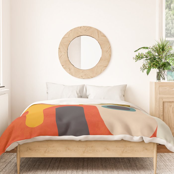 geometry vintage abstract art Duvet Cover Gallery Image 3
