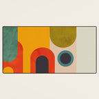 geometry vintage abstract art Desk Mat Gallery Image 3