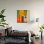 geometry vintage abstract art Wood Wall Art Gallery Image 2