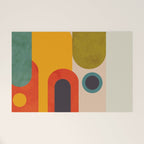 geometry vintage abstract art Welcome Mat Gallery Image 1