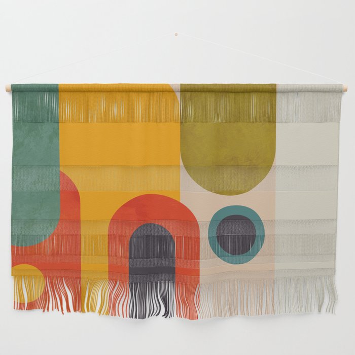 geometry vintage abstract art Wall Hanging Gallery Image 1
