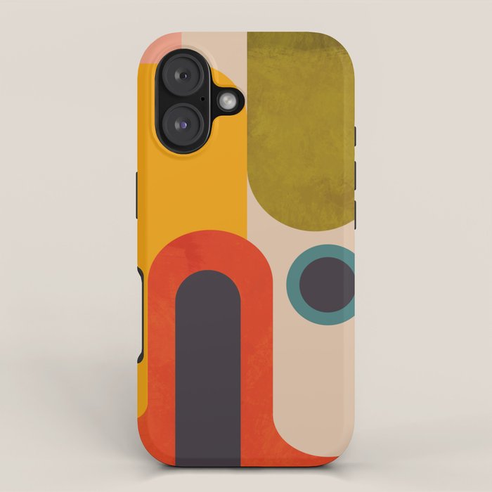 geometry vintage abstract art iPhone Case Gallery Image 1