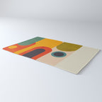 geometry vintage abstract art Rug Gallery Image 3
