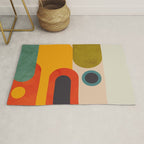 geometry vintage abstract art Rug Gallery Image 1