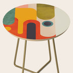 geometry vintage abstract art Side Table Gallery Image 2